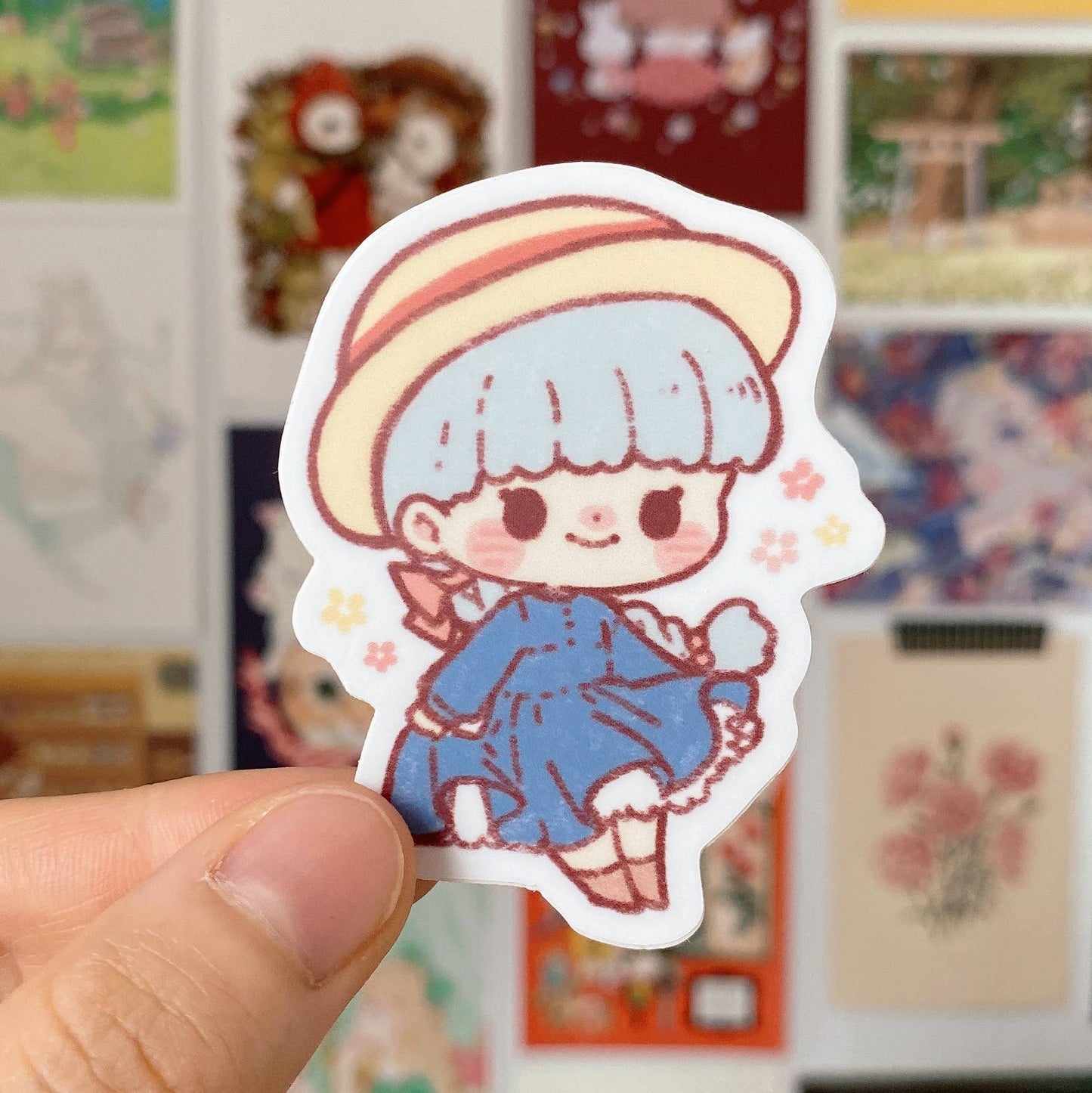 Cherry Rabbit Vinyl Die Cut Sticker - Studio Ghibli: Sophie
