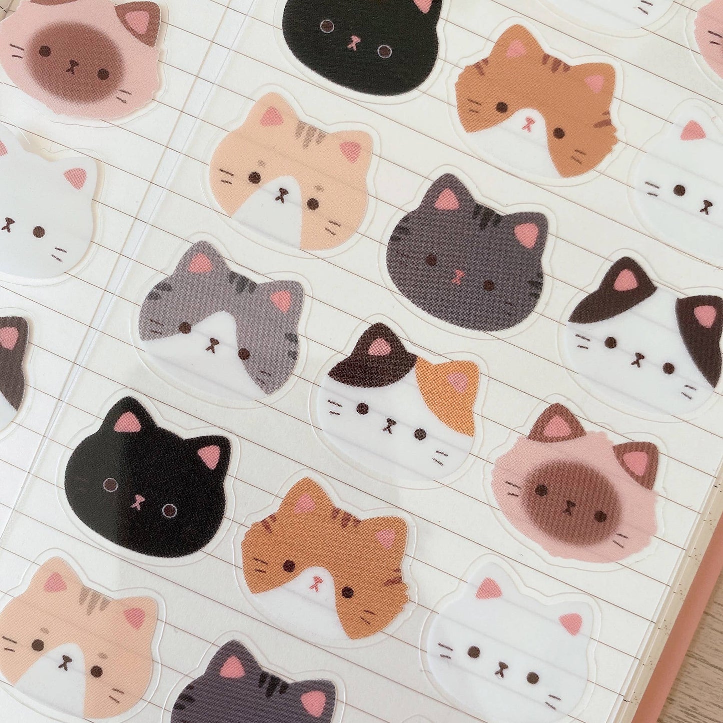 Cherry Rabbit Sticker Sheet - Cat Heads