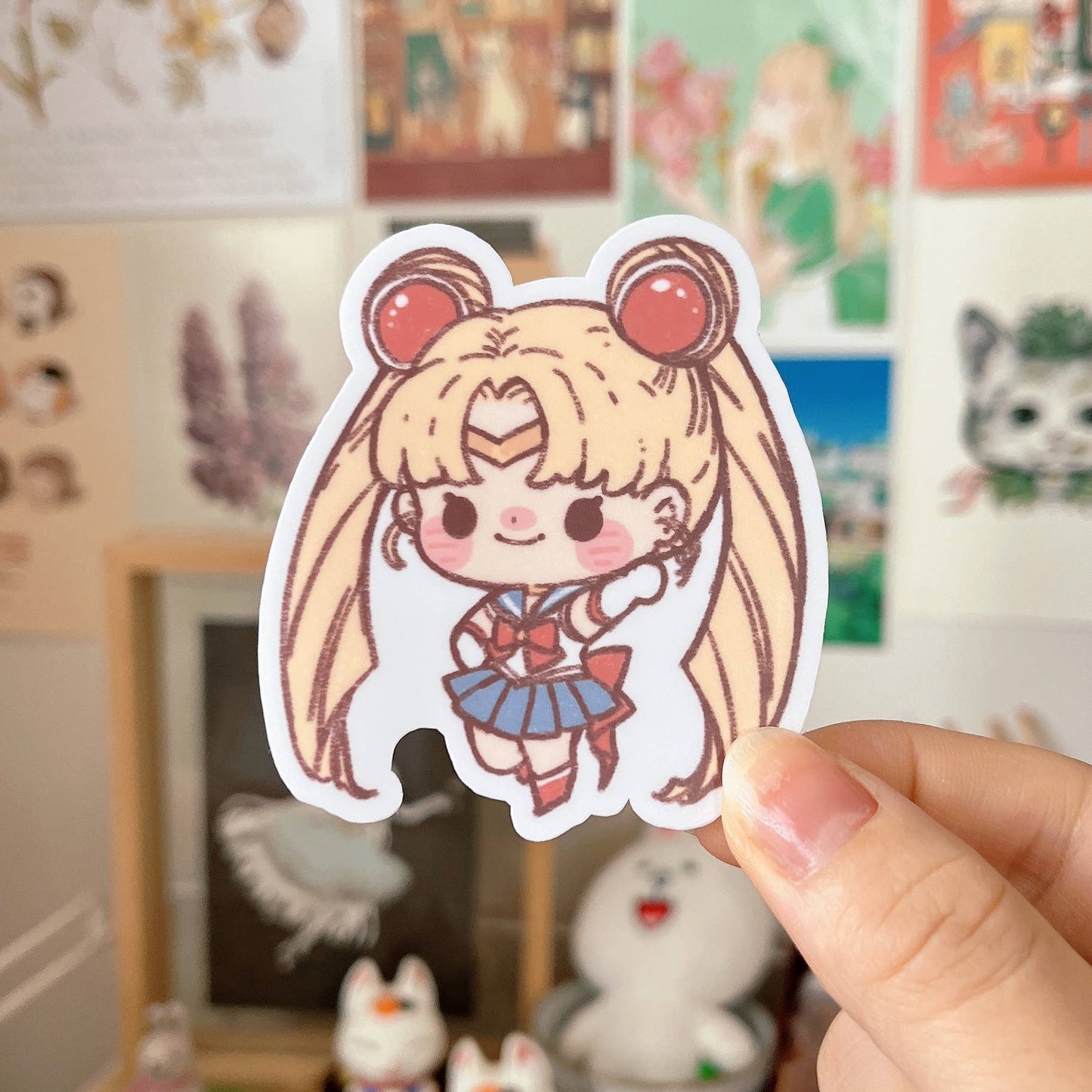 Cherry Rabbit Vinyl Die Cut Sticker - Sailormoon Series: Sailormoon