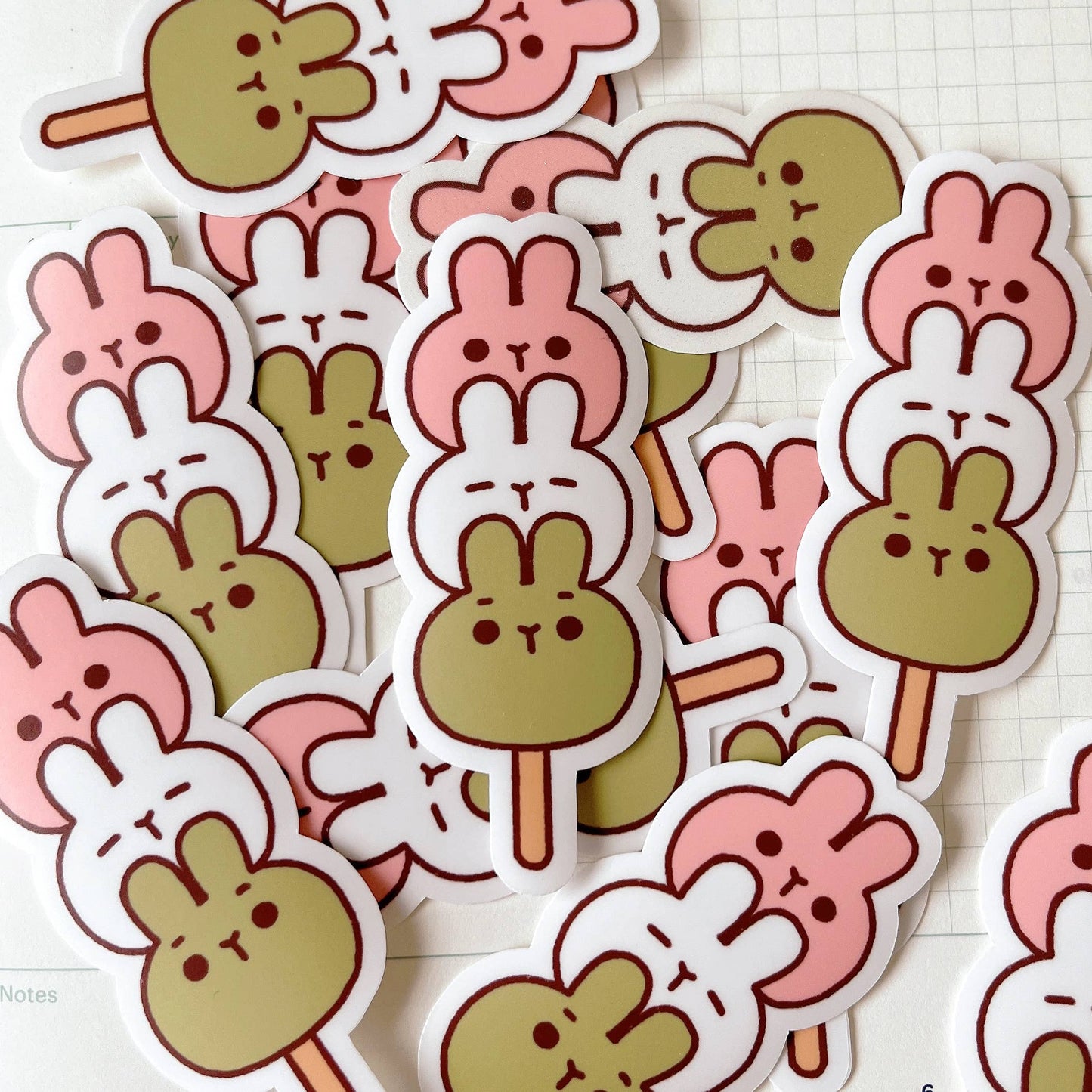 Cherry Rabbit Vinyl Die Cut Sticker - Rabbit Dango