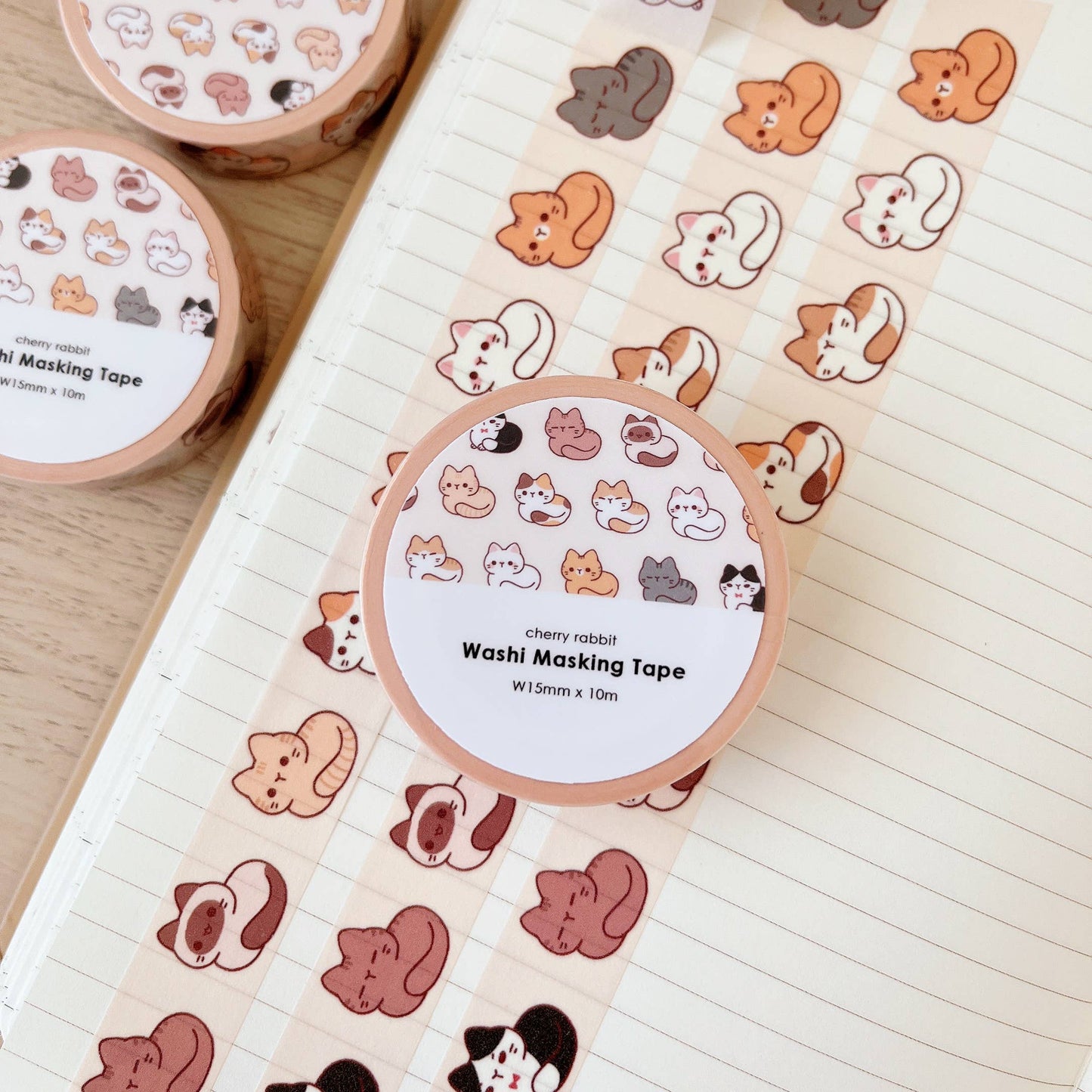 Cherry Rabbit Washi Tape - Cat Loafs