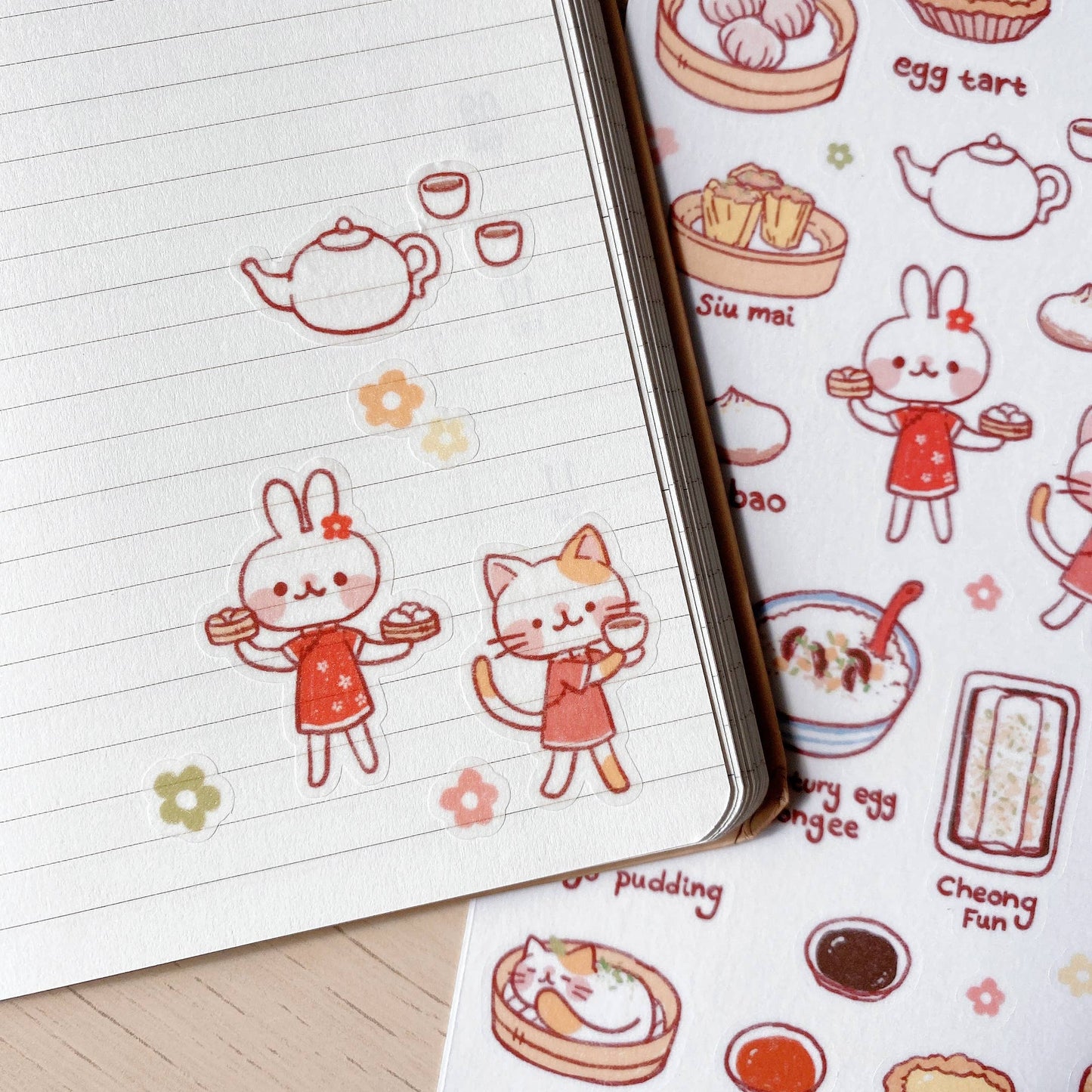 Cherry Rabbit Sticker Sheet - Yum Cha