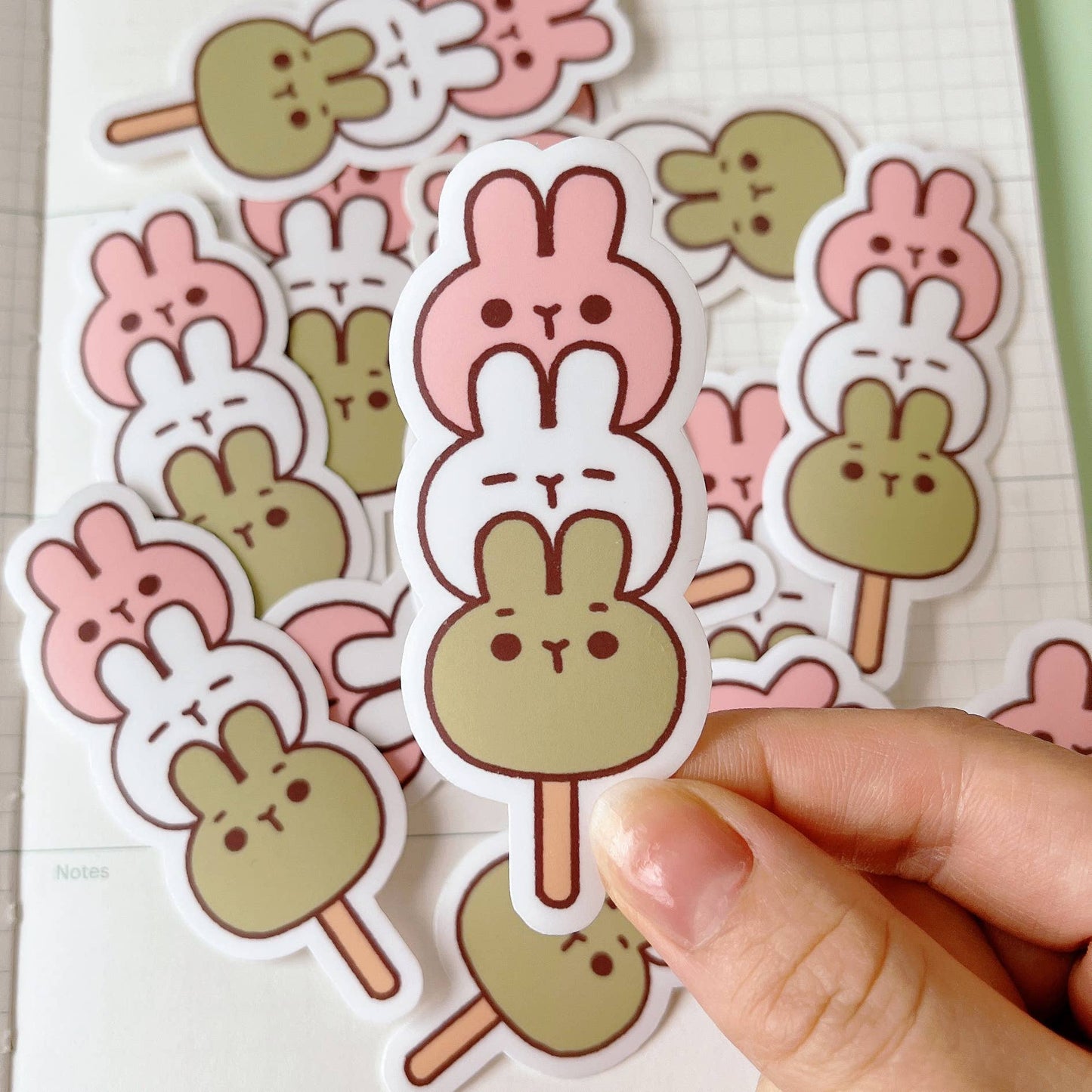 Cherry Rabbit Vinyl Die Cut Sticker - Rabbit Dango