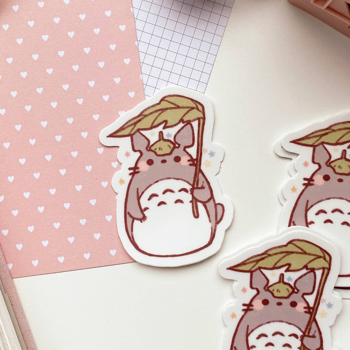Cherry Rabbit Vinyl Die Cut Sticker - Studio Ghibli: Totoro