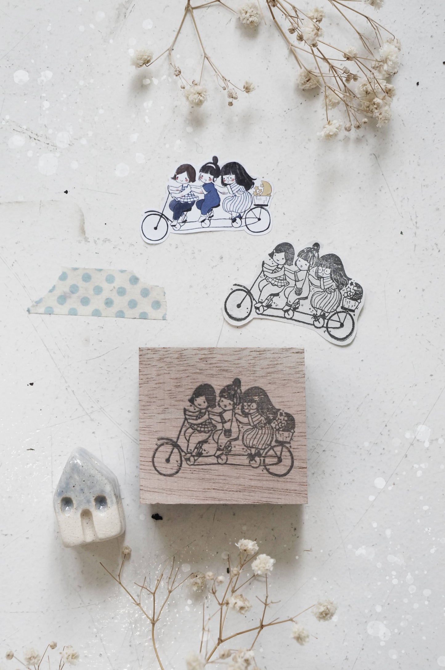 Black Milk Project Rubber Stamp - BFF Series: Bicycle