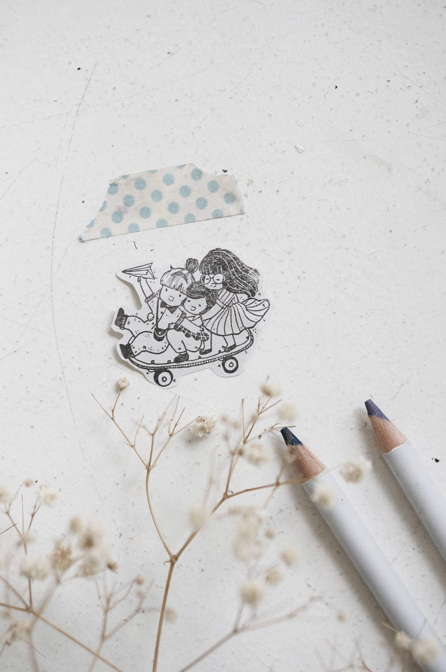 Black Milk Project Rubber Stamp - BFF Series: Skateboard