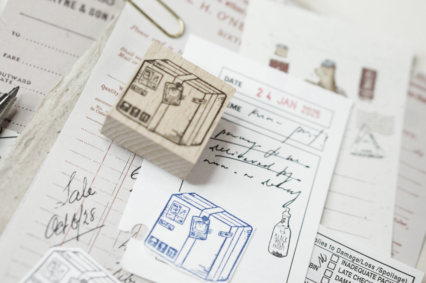 Black Milk Project Rubber Stamp - Kuma Post Series: Delivery Parcel Box