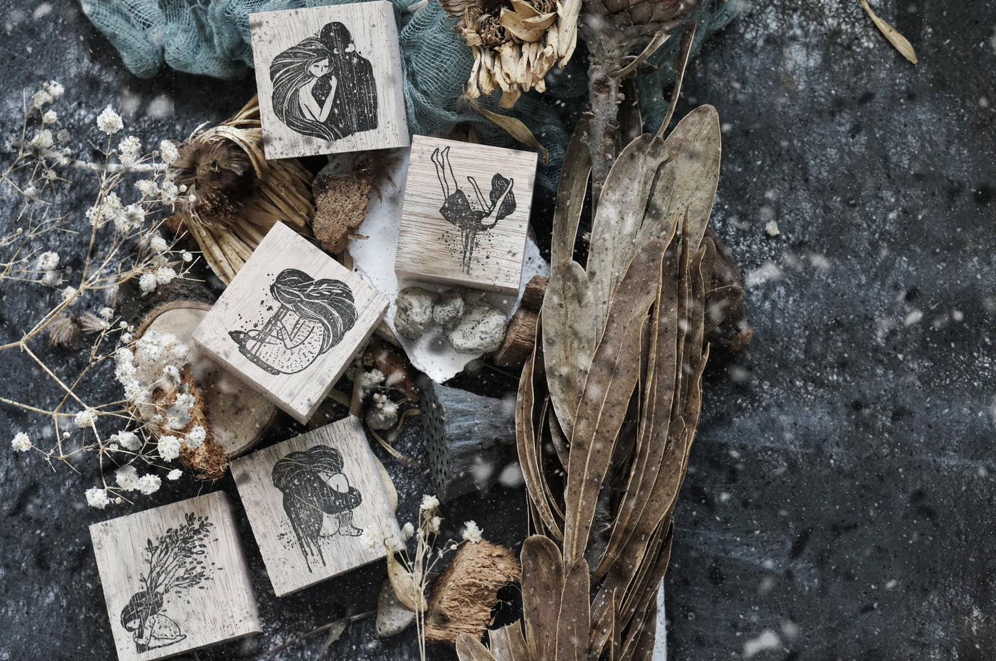 Black Milk Project Rubber Stamp - Melancholy Series: Embrace