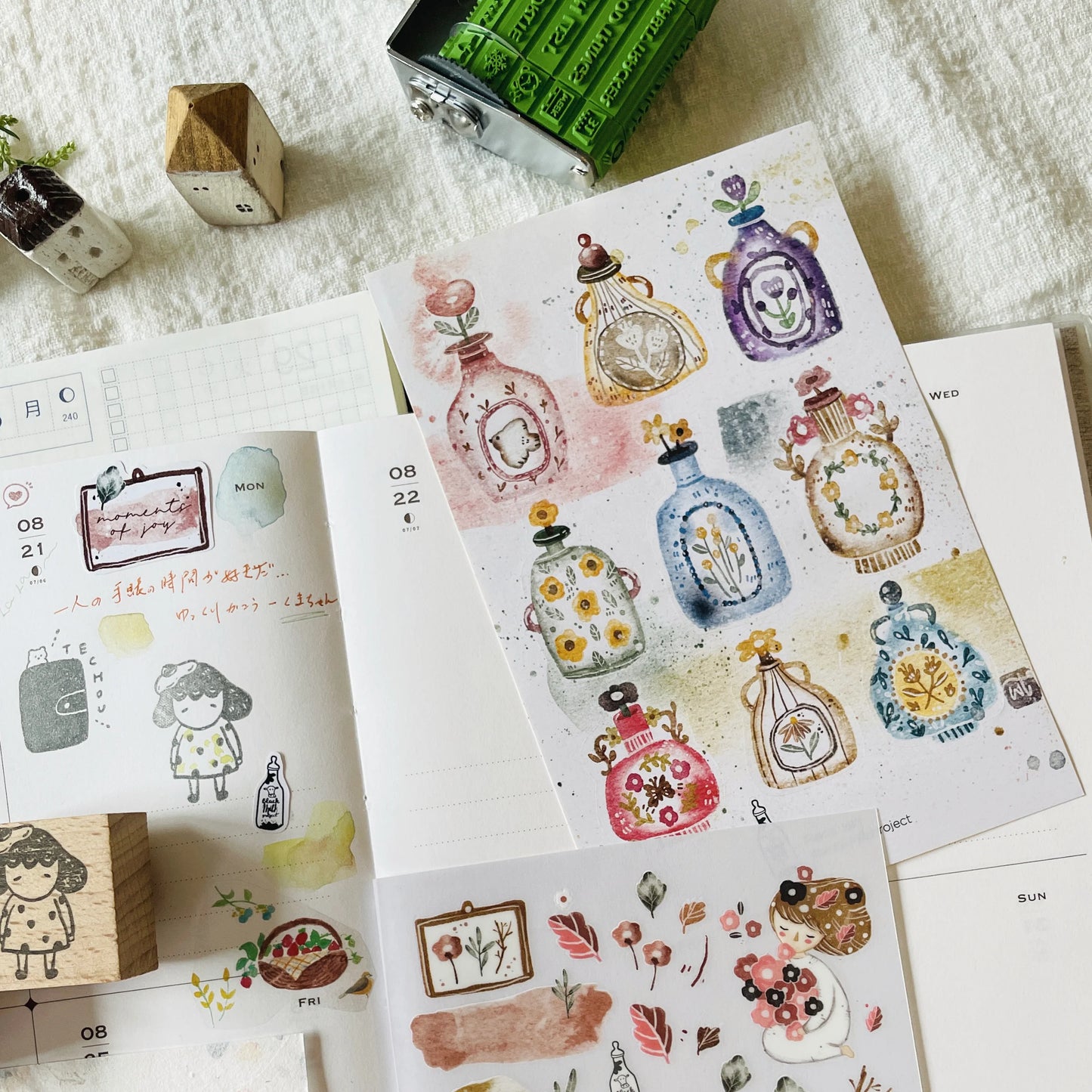 Black Milk Project Sticker Sheet - Floral Jars