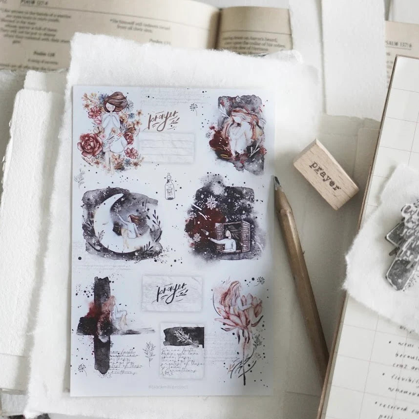 Black Milk Project Paper Sticker Sheet - Prayer