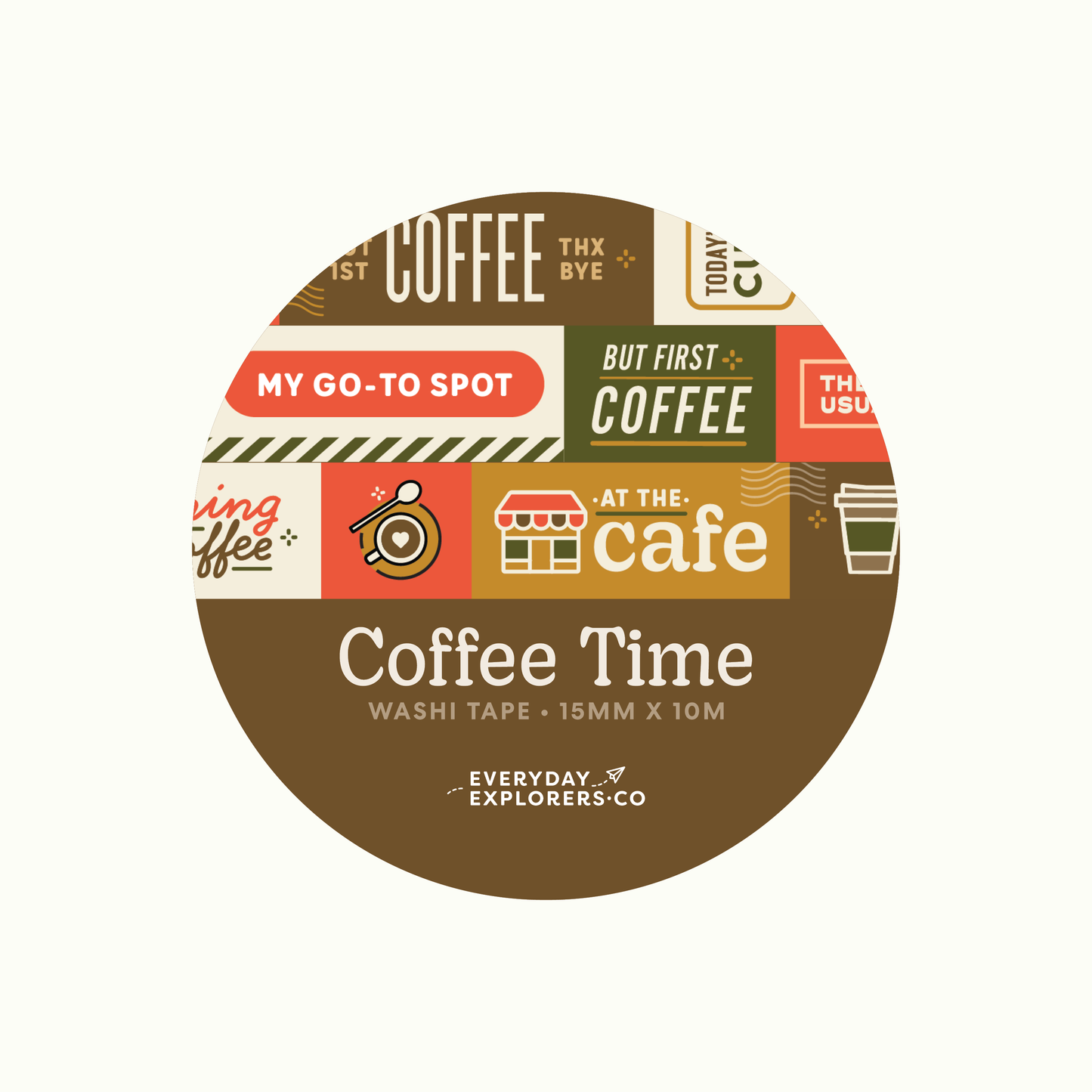 Everyday Explorers Co. Washi Tape - Coffee Time