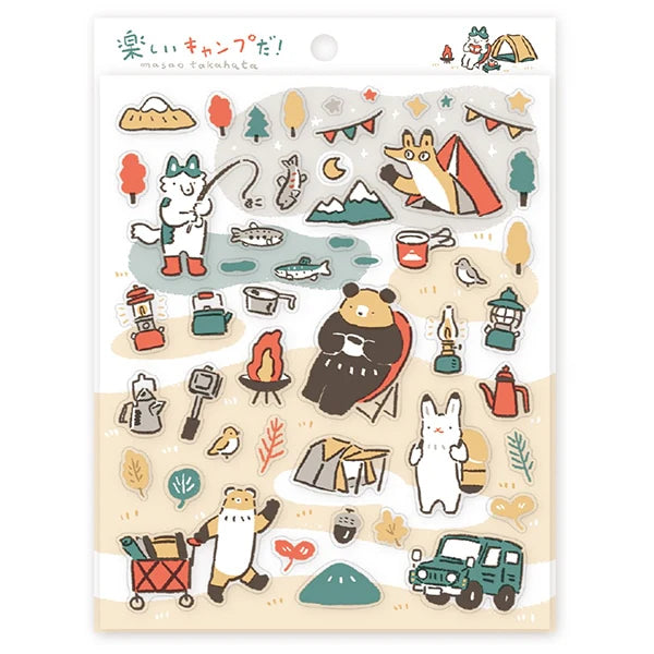 Cozyca Sticker Sheet by Masao Takahata - Bears and Foxes Camping