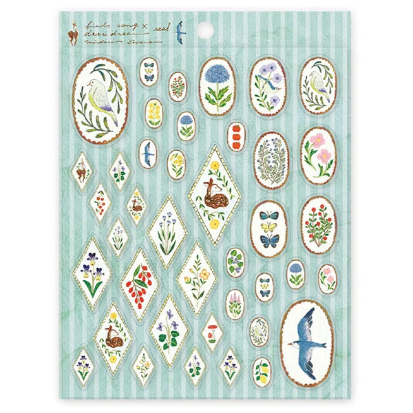 Cozyca Sticker Sheet by Midori Ansano - Bird Song