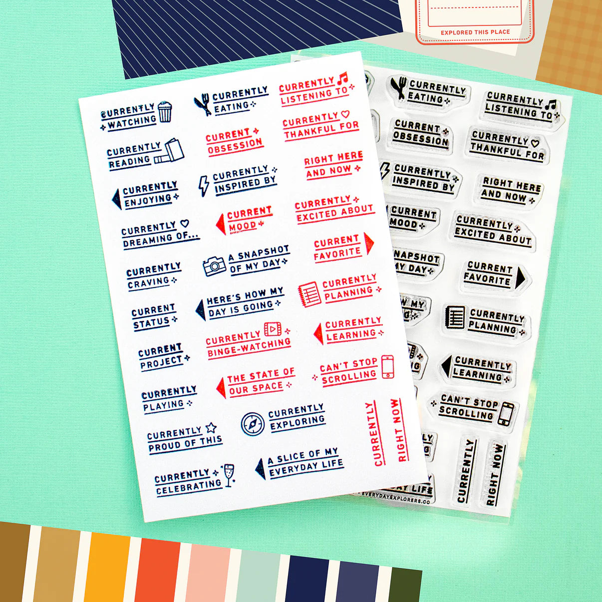 Everyday Explorers Co. Clear Stamps - Currently Prompts