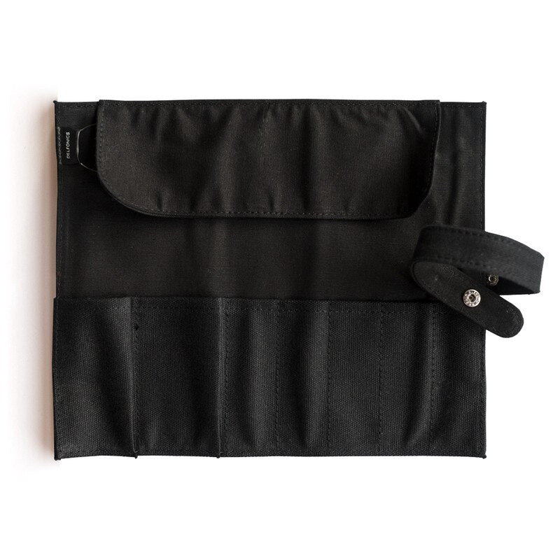 Delfonics Canvas Roll Pencil Case - Black