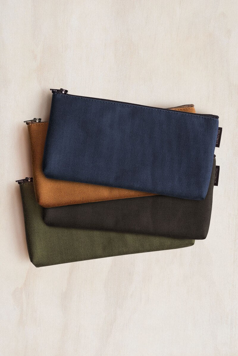 Delfonics Marek Canvas Flat Pencil Case - Black