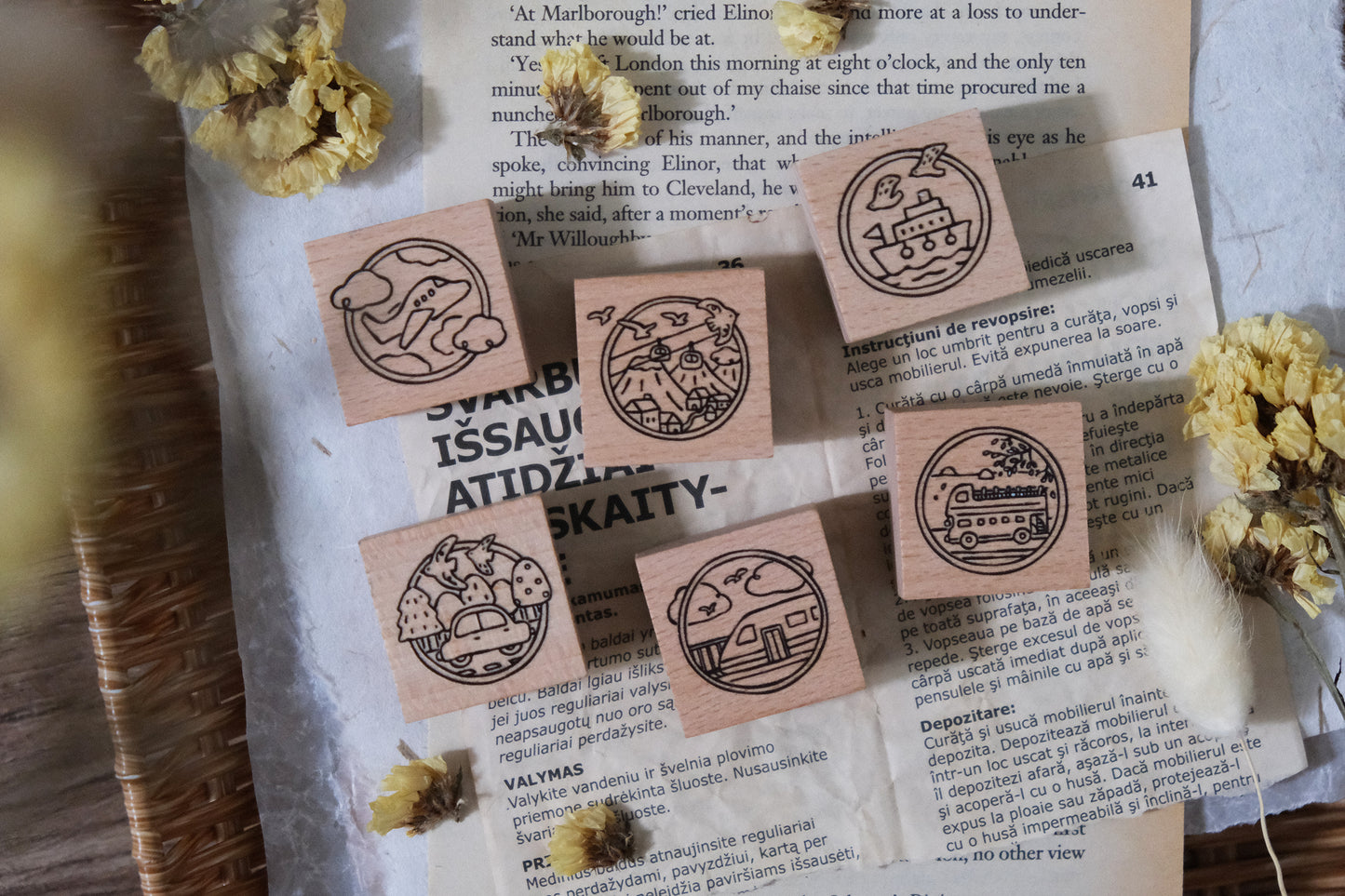 Eileen Tai Rubber Stamp | Let's Go! - Bus