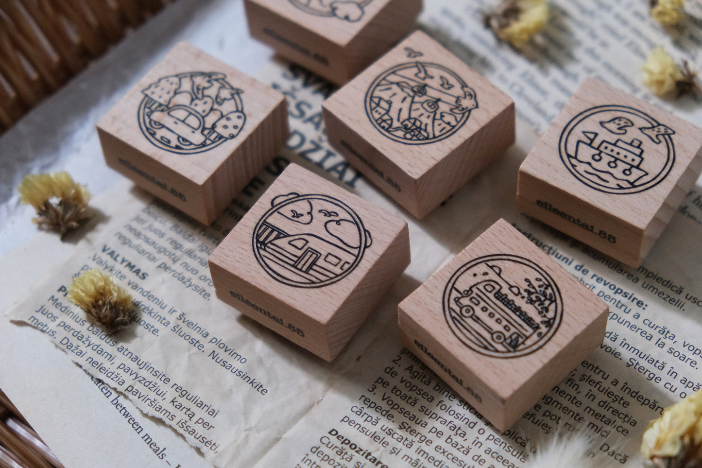 Eileen Tai Rubber Stamp | Let's Go! - Bus