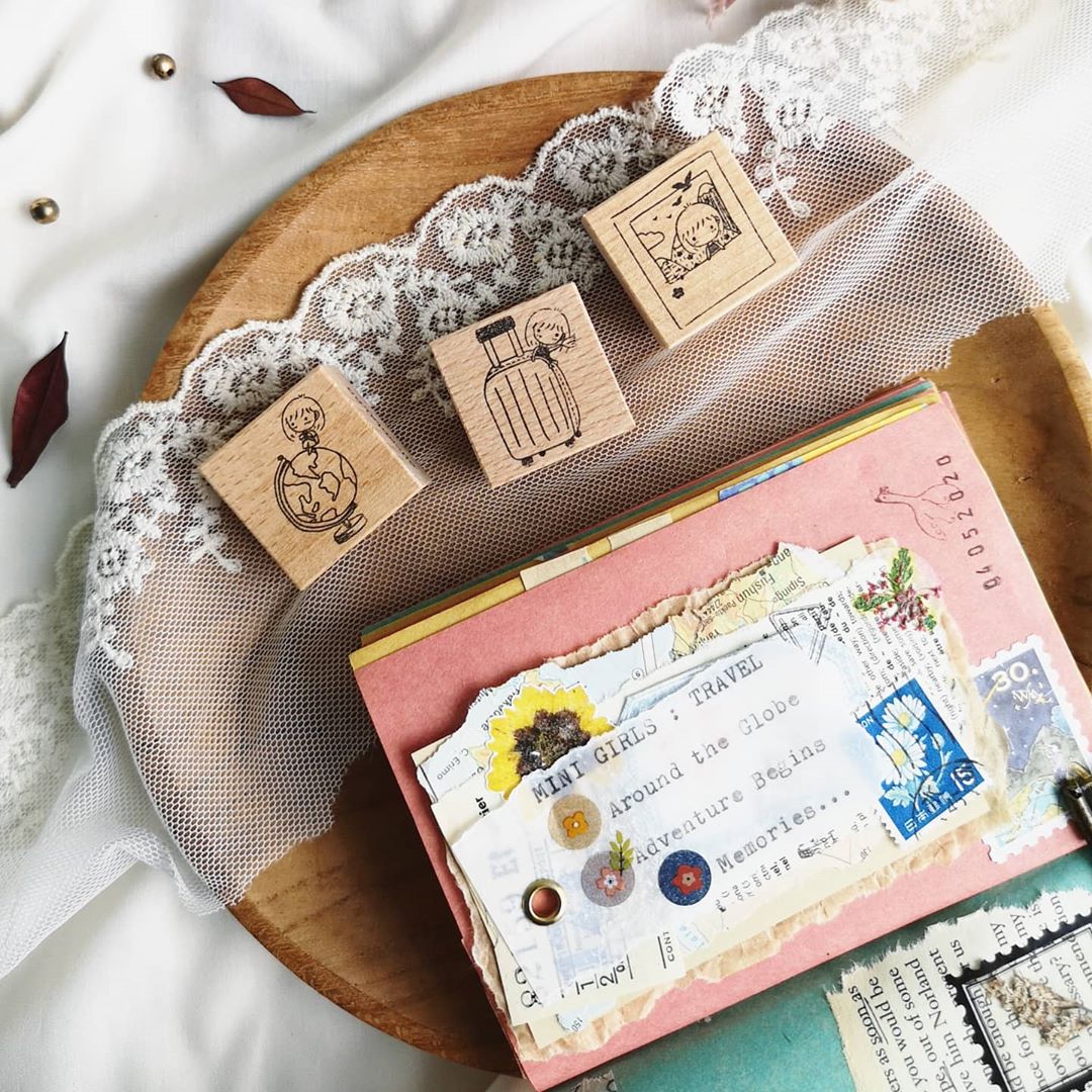 Eileen Tai Rubber Stamp | Mini Girls: Travel - Around The Globe