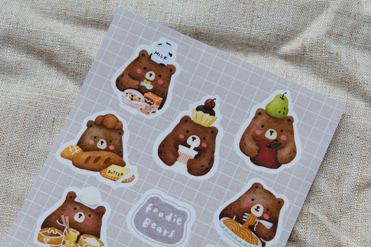Eileen Tai Sticker Sheet - Foodie Bears