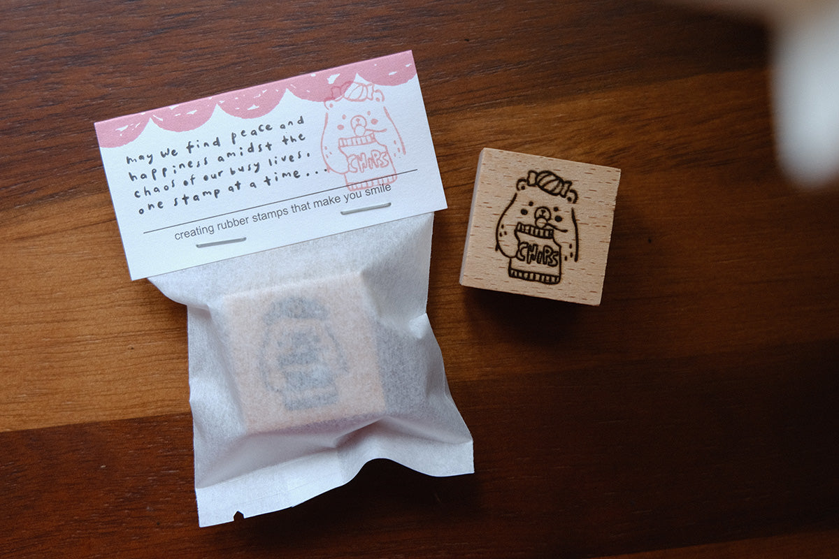Eileen Tai Rubber Stamp | Foodie Bears Series - Chips