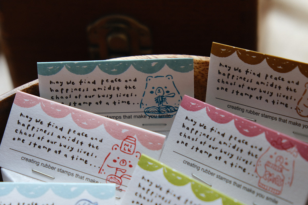 Eileen Tai Rubber Stamp | Foodie Bears Series - Spaghetti