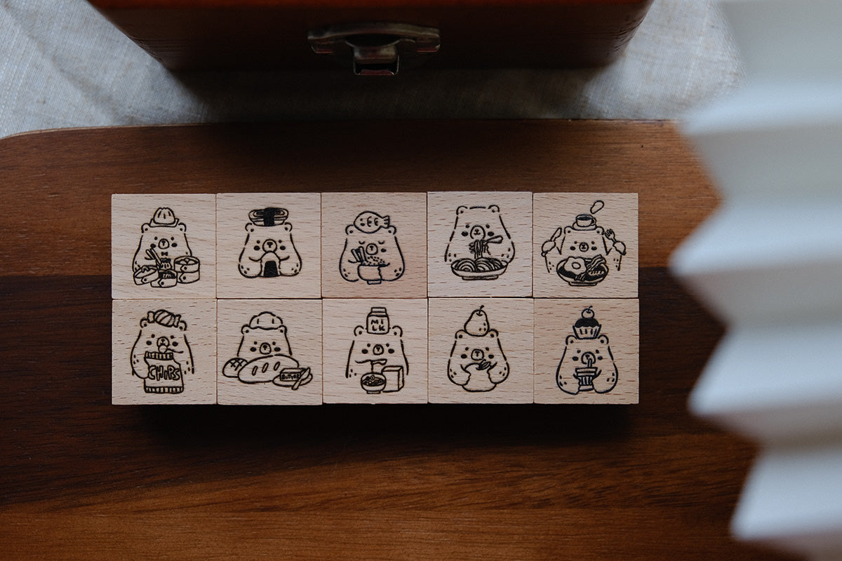 Eileen Tai Rubber Stamp | Foodie Bears Series - Cupcake