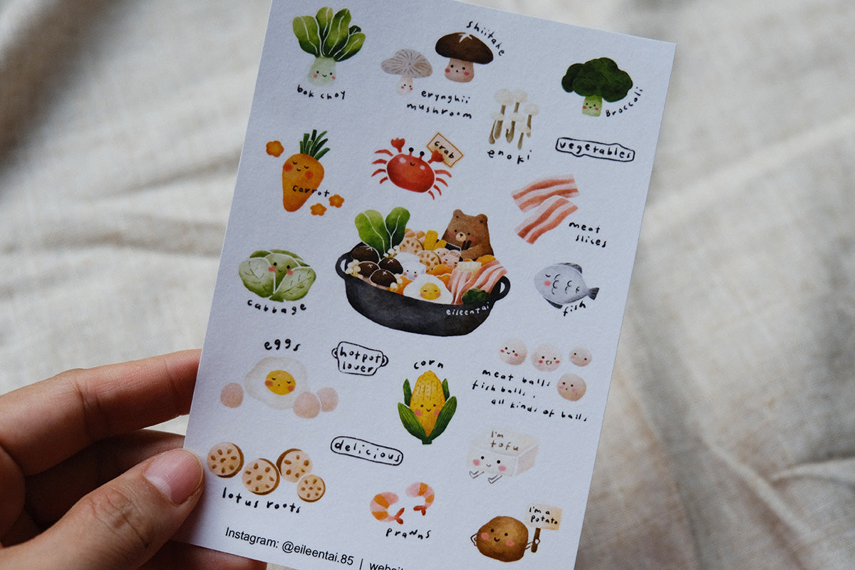 Eileen Tai Sticker Sheet - Hotpot Bear