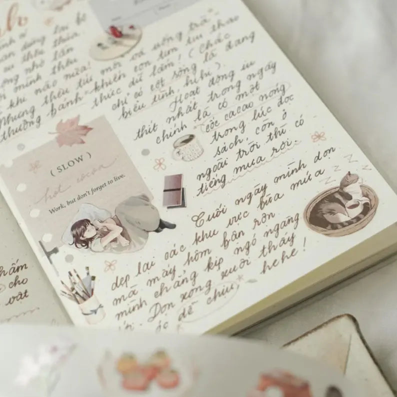 Ivy Snow Kiss-Cut Mini Sticker Book - Aki No Heya (Destash)