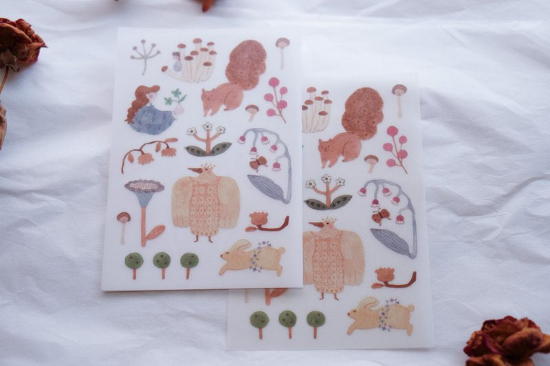 Ivy Snow Transfer Sticker Sheet - Blooming