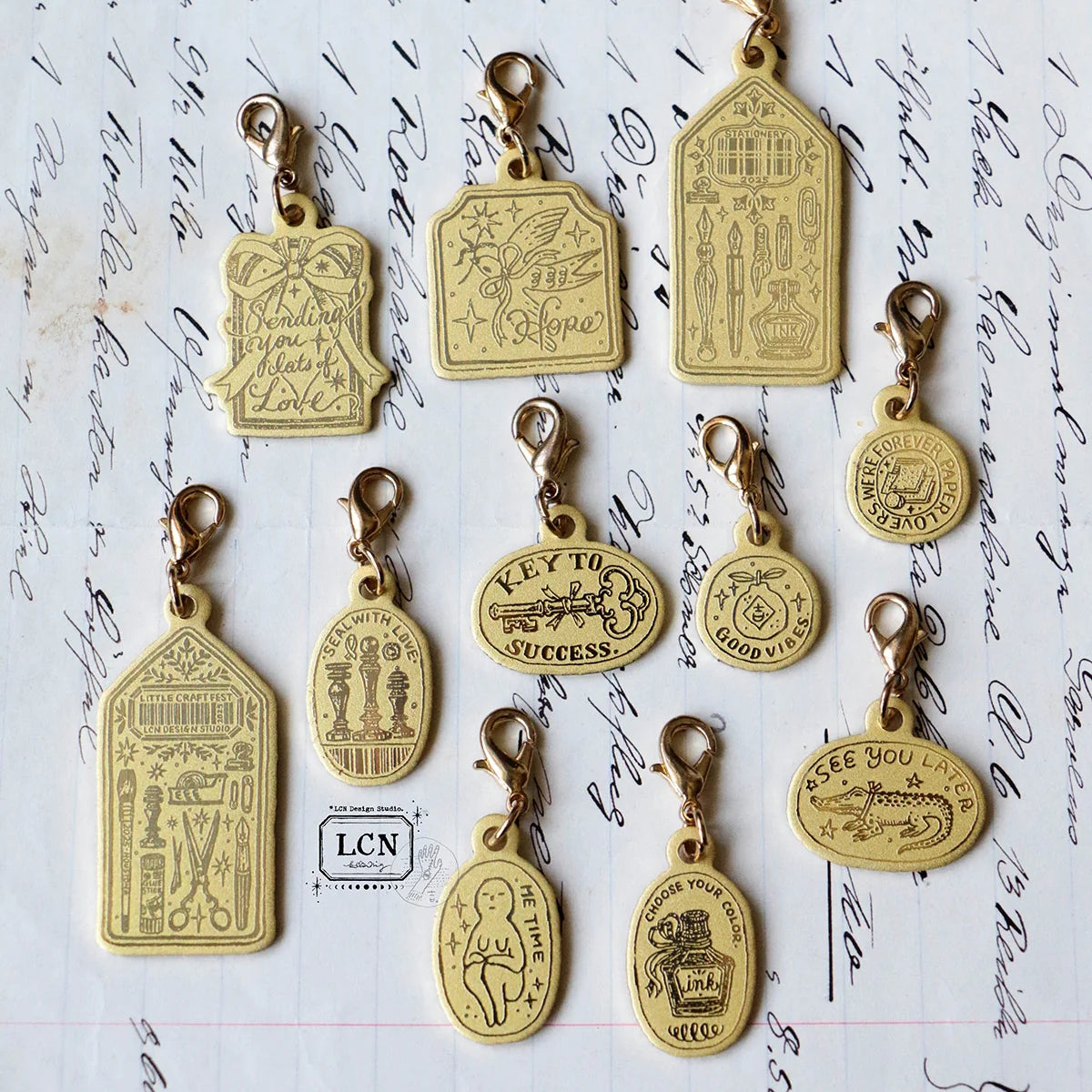 LCN Design Studio Brass Charm - Me Time