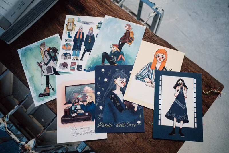 La Dolce Vita Postcard - Sunny And Breezy Girl