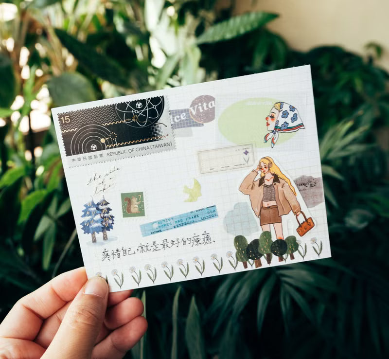 La Dolce Vita Postcard - We Move Foward Happily