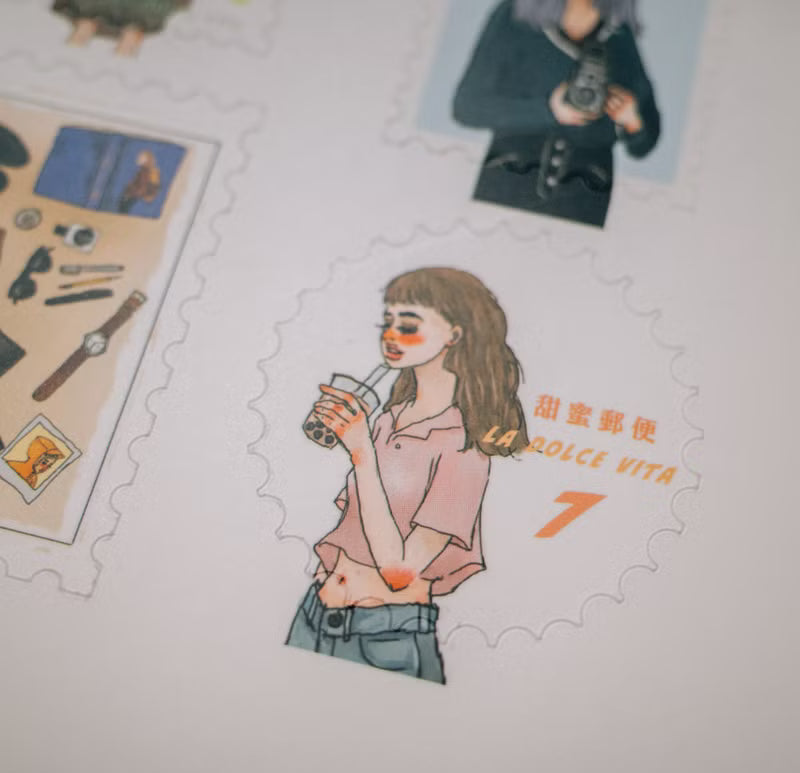 La Dolce Vita Sticker Sheet - Bon Voyage Journey Stamps