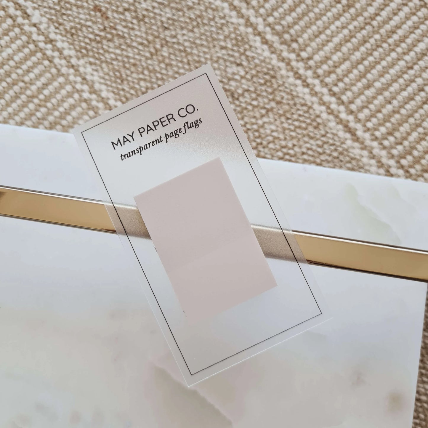 May Paper Co Transparent Page Flags - Nude (Destash)