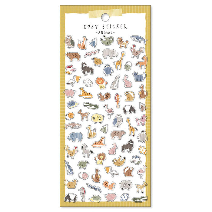Mind Wave Cozy Sticker Sheets with Animal theme