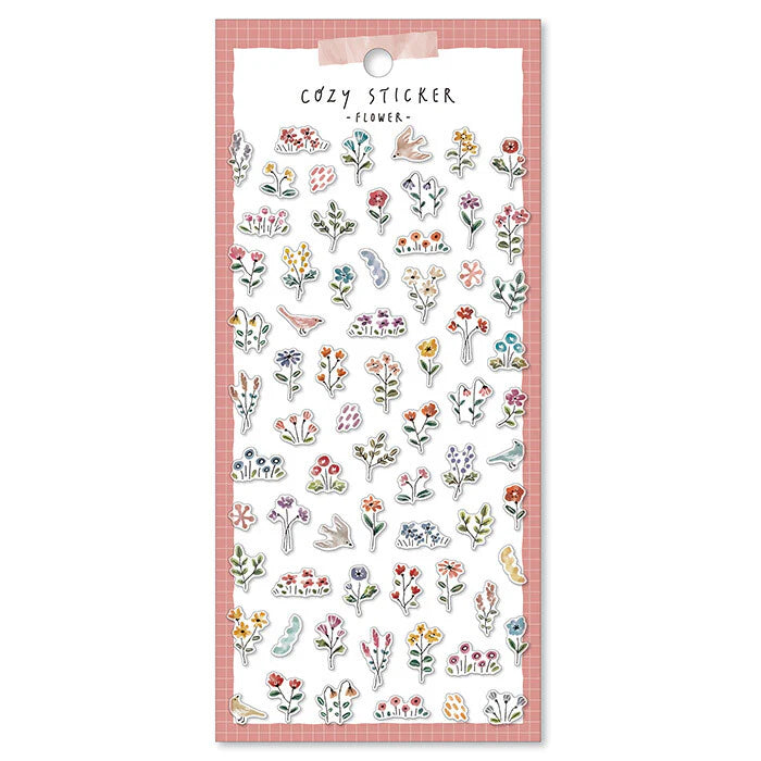 Mind Wave Cozy Sticker Sheets with Flower theme