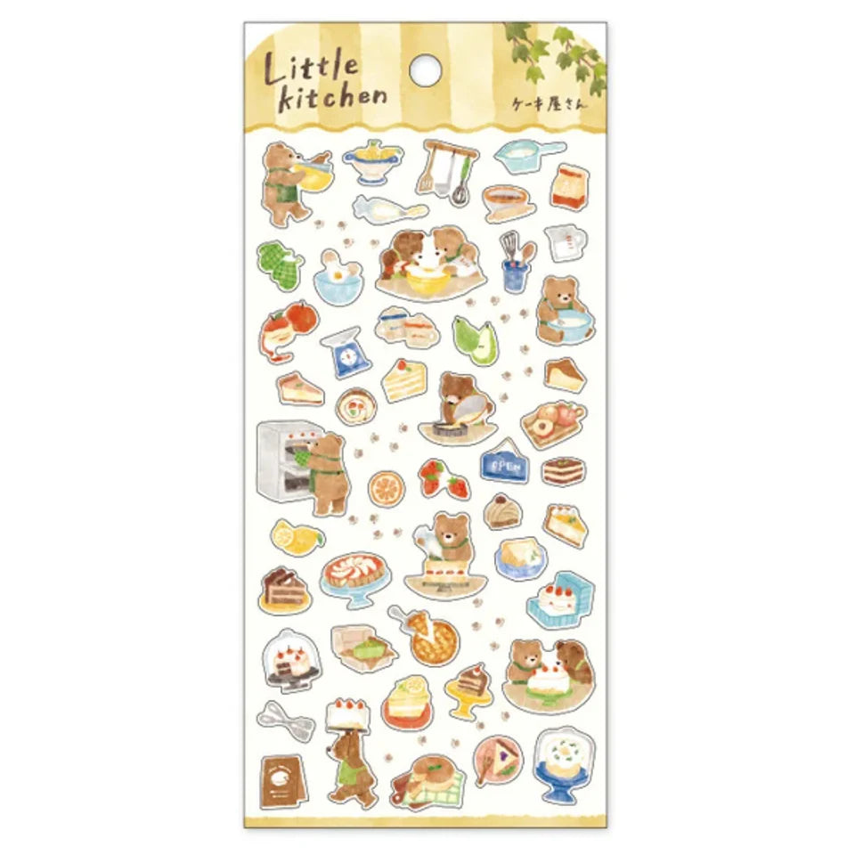 Mind Wave Little Kitchen Sticker Sheet - Cake Shop with Bears