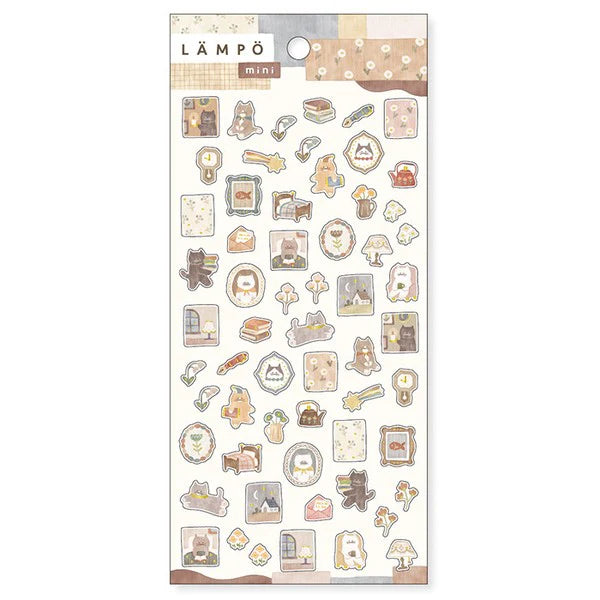 Mind Wave Lampo Sticker Sheet - Cat and Night