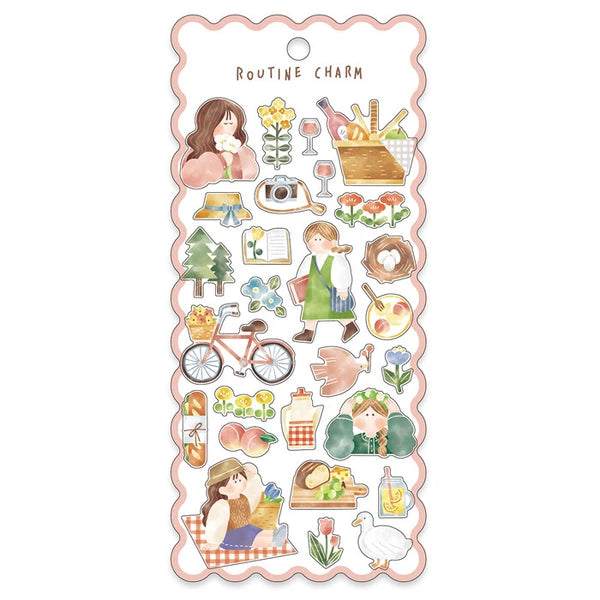 Mind Wave Routine Charm Sticker Sheet - Picnic