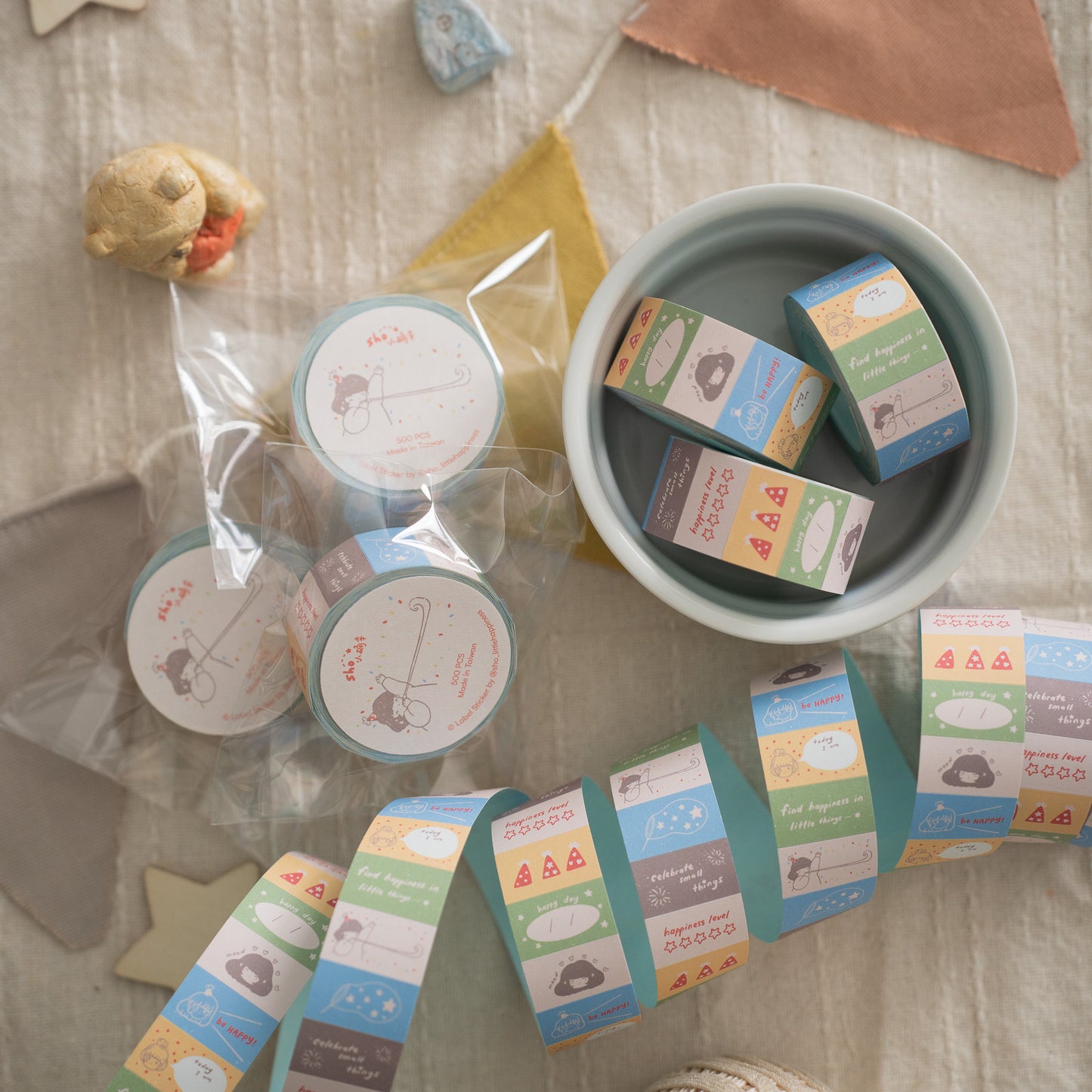 Sho Little Happiness Label Stickers - Mood