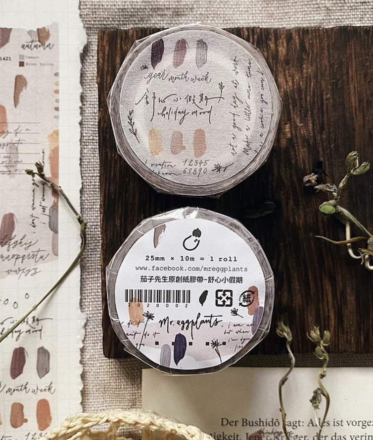 Mr. Eggplants Washi Tape - Holiday Mood
