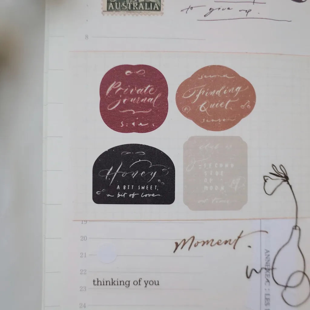 Mr. Eggplants Kiss-Cut Washi Tape - Private Journal