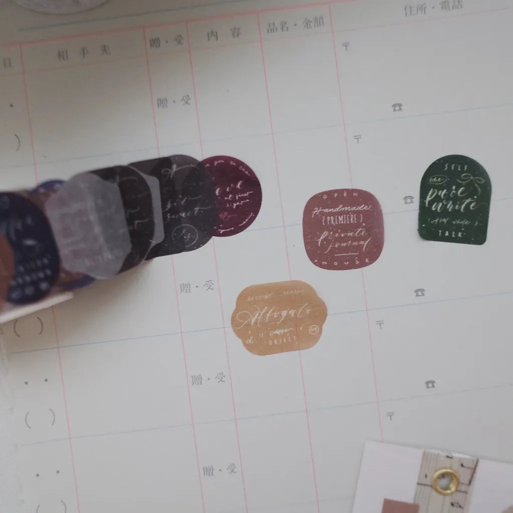 Mr. Eggplants Kiss-Cut Washi Tape - Private Journal