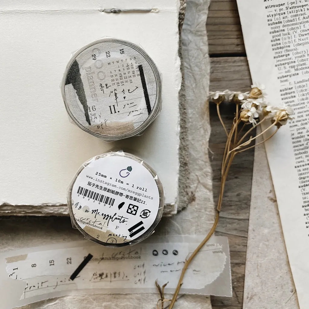 Mr. Eggplants Washi Tape - Think Note II