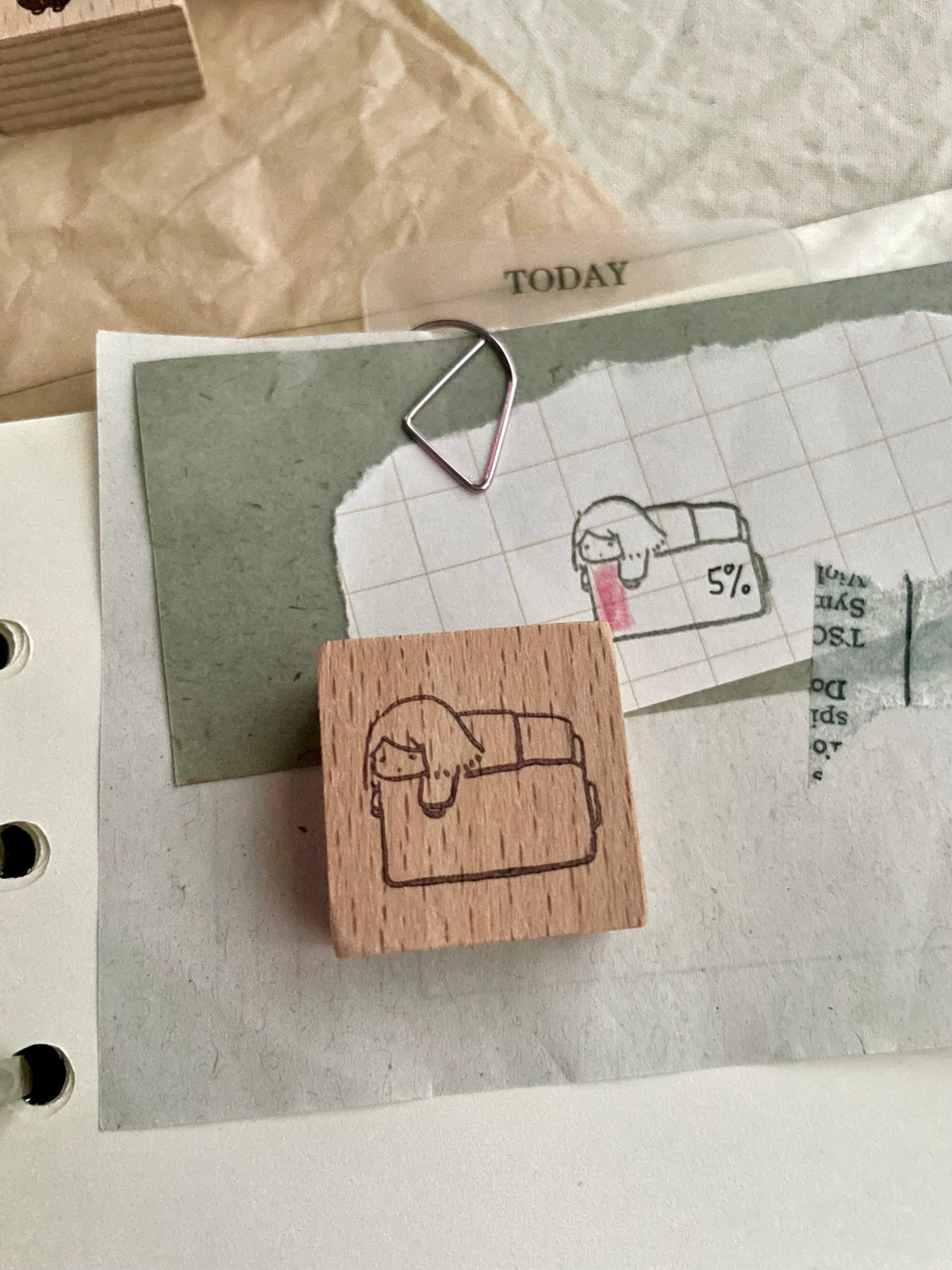 Msbulat Rubber Stamp - Today Tired