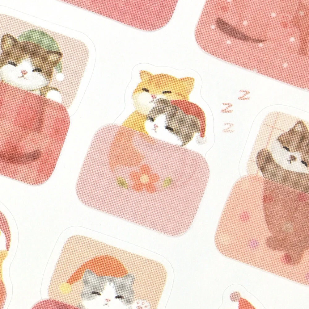 NB Co Japan Mattari Animals Sticker Sheet - Kitten