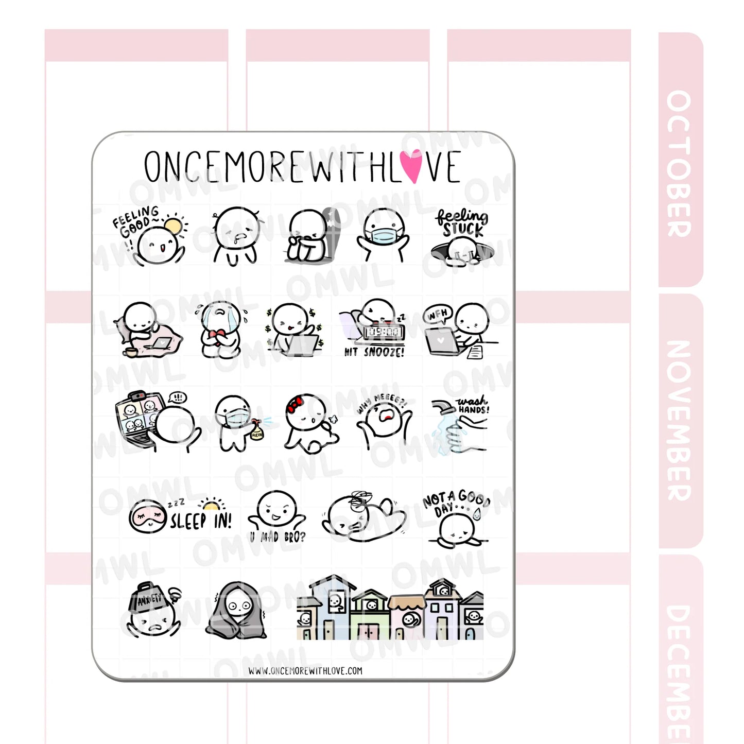 Once More With Love Sticker Sheet - Five Year Anniversary Favourites