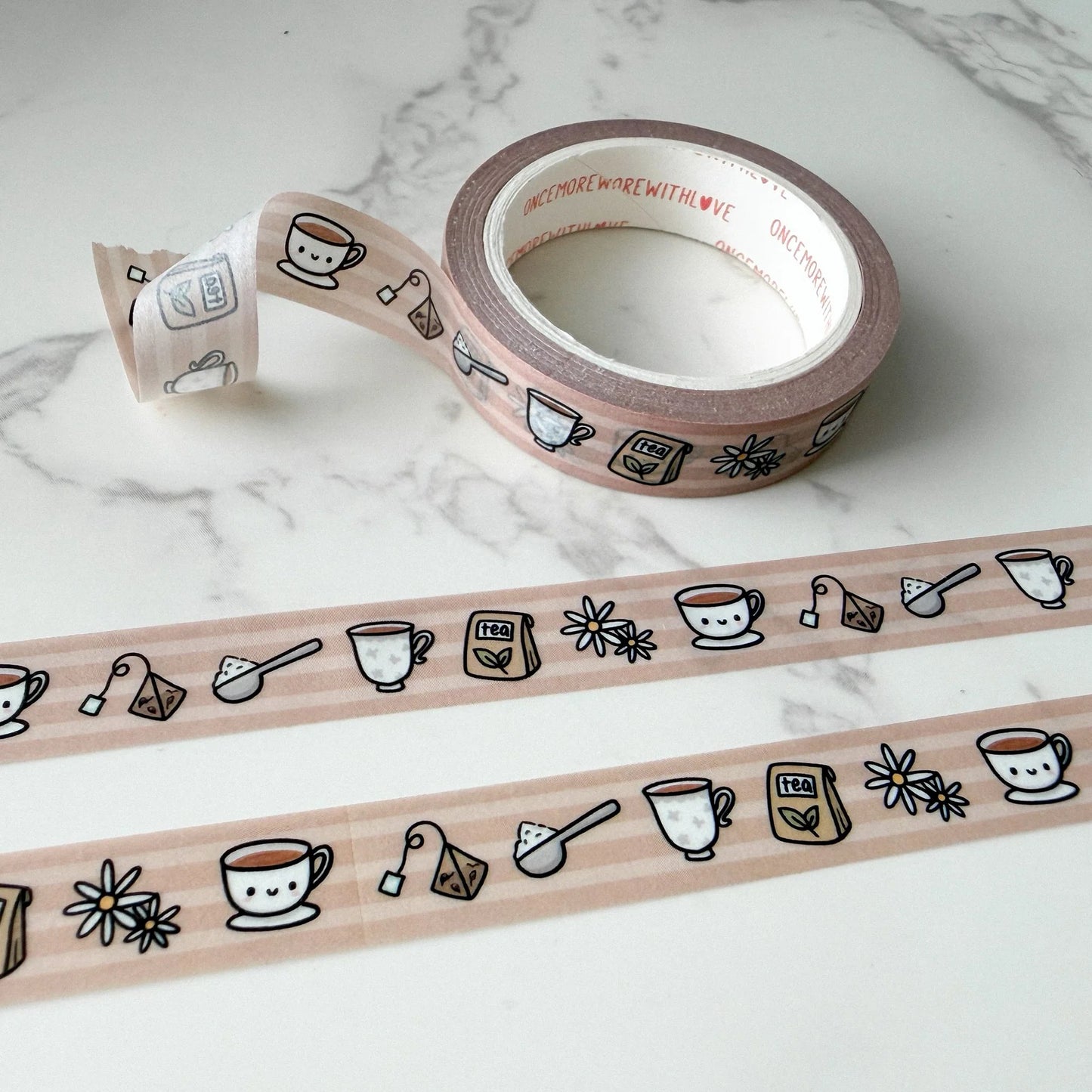 Once More With Love Washi Tape - Tea Doodles
