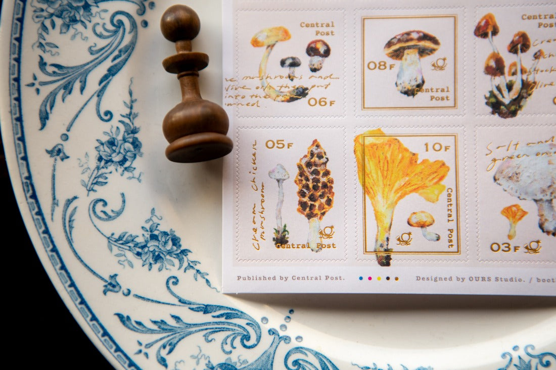 OURS Studio Stamp Sticker Sheet - Mushroom Recipe